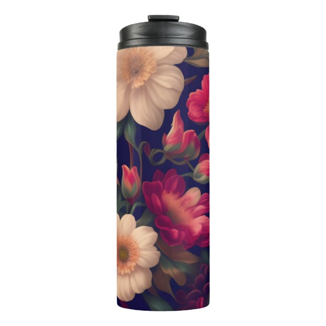 Termo Un papel pintado con un patrón floral  (Anverso)