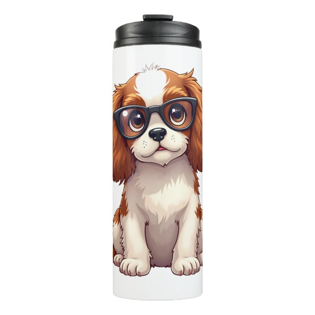 Termo Un perro adorable King Charles Spaniel COPIA (Anverso)