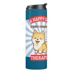 Termo Un perro feliz Shiba perro lindo