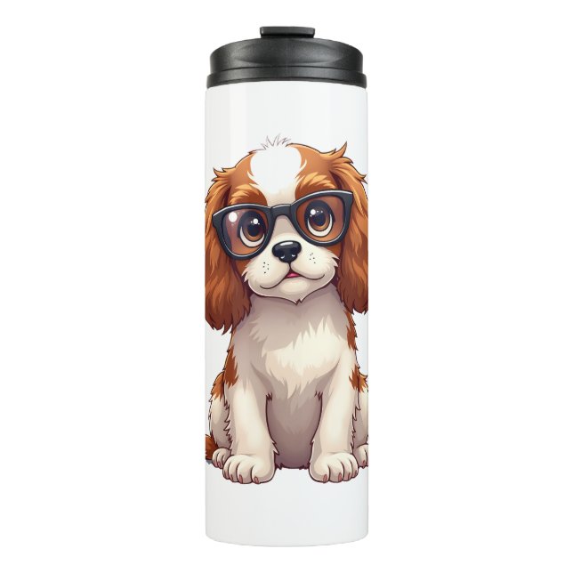 Termo Un perro lindo Rey Charles Spaniel (Anverso)