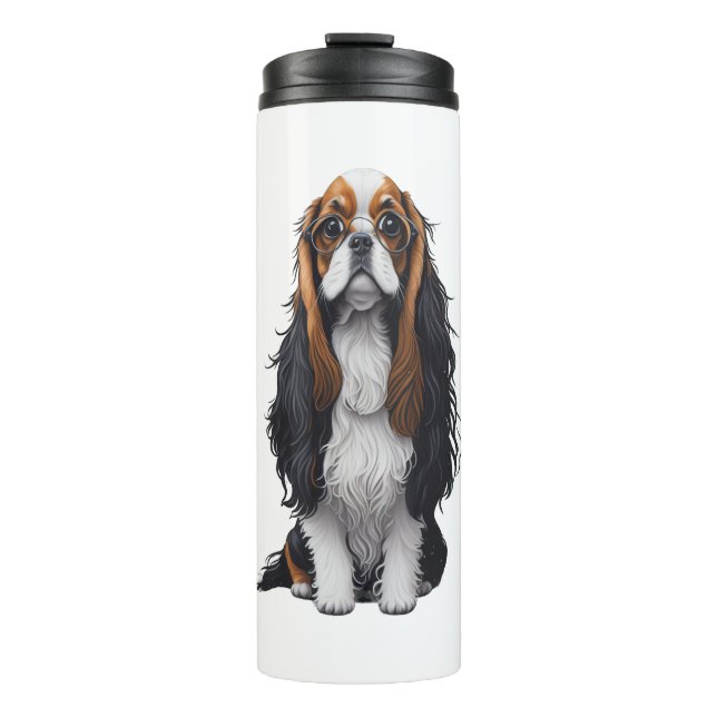 Termo Un perro lindo Rey Charles Spaniel (Anverso)