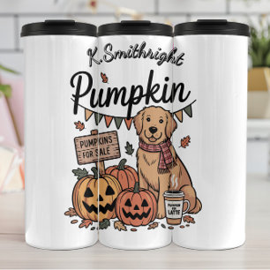 Termo Un perro y calabazas en venta