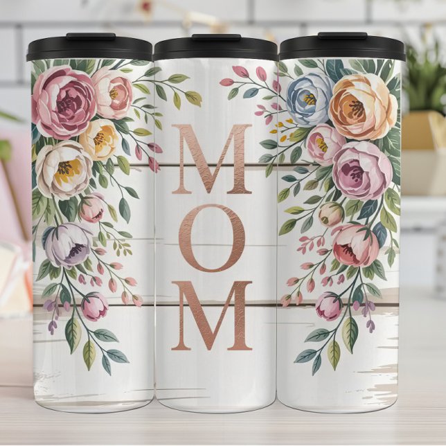 Termo Un Rótulo de mamá floral con Rosas (Subido por el creador)