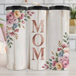 Termo Un saludo de mamá floral