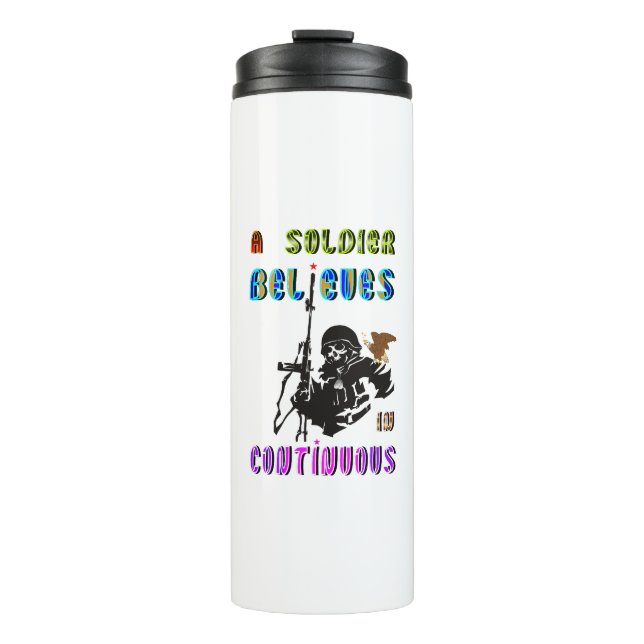 Termo Un soldado cree en continuo (Anverso)
