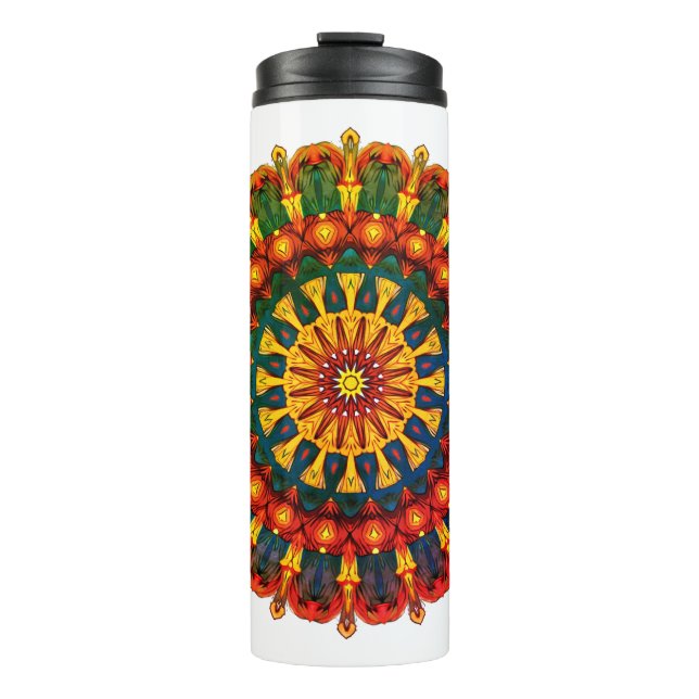 Termo Un tumbler de mandala único con la suerte de Phoen (Anverso)