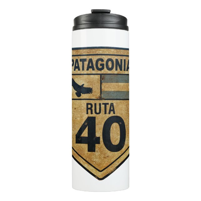 Termo Una antigua ruta en desuso Ruta 40 (Anverso)