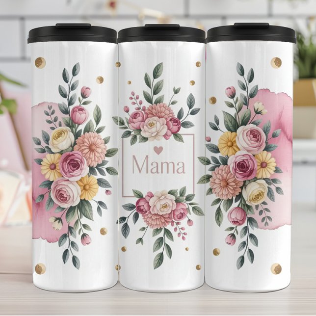 Termo Una mamá floral con rosas rosas rosas rosas (Subido por el creador)