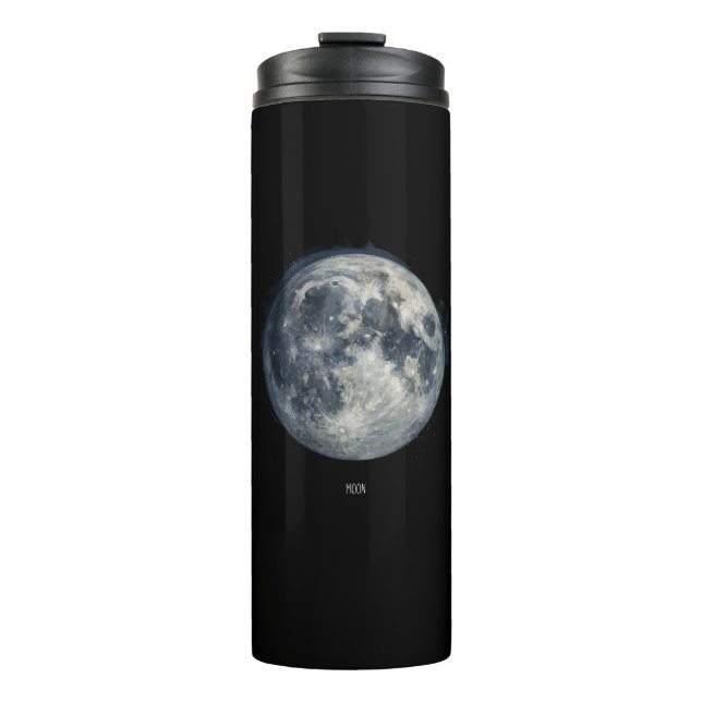 Termo Una pintura de la luna en un espacio (Anverso)