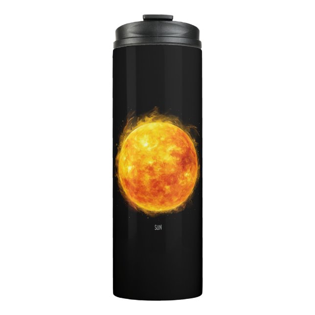 Termo Una pintura del sol en un espacio (Anverso)