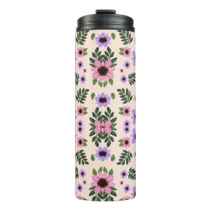Termo Una taza de viaje alta y cilíndrica con tapa negra