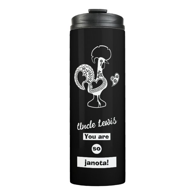 Termo Una taza para tío en portugués (Anverso)