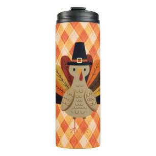 Termo Una Turquía de Acción de Gracias, clásica y vintag