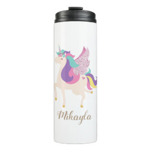 Termo Unicornio arcoiris personalizado
