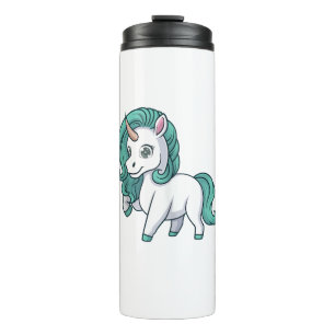 Termo Unicornio Con Petróleo Mane Cute Gracioso Diseño U