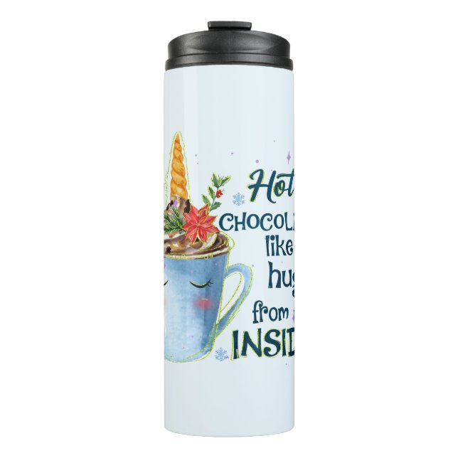 Termo Unicornio de chocolate caliente | Cosy Unicorn Win (Anverso)