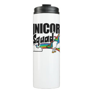 Termo Unicornio escuadrón arcoíris engorda graciosa cami