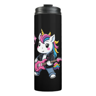 Termo Unicornio lindo con guitarra Amante de la música r