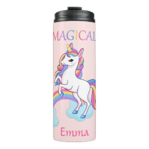Termo Unicornio Magnético Y Rosa Arcoiris