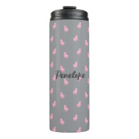Unicornio rosa invisible en gris
