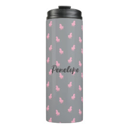 Termo Unicornio rosa invisible en gris