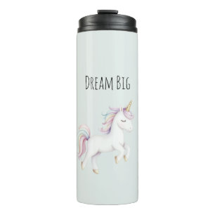 Termo Unicornio Rosa Menta Azul Púrpura Blanco