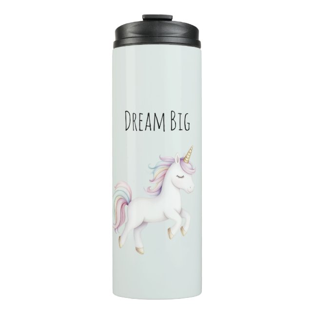 Termo Unicornio Rosa Menta Azul Púrpura Blanco (Anverso)