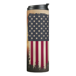 Termo Unidos por la Victoria WWII Bandera Americana Patr