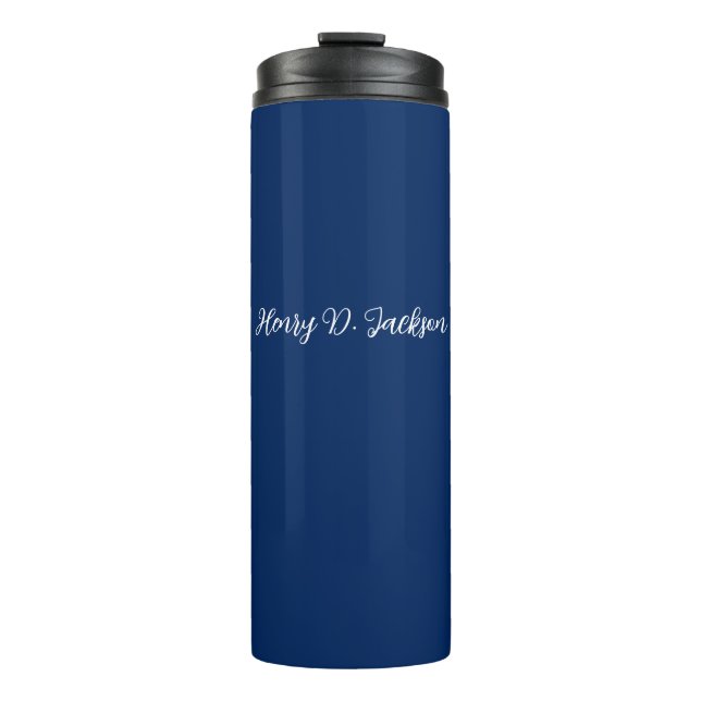 Termo Unique Navy Blue Classical Handwriting Plain (Anverso)