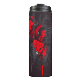 Termo Unique Red Splatter Human Heart Thermal Tumbler