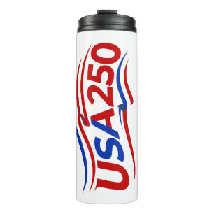 Termo USA 250 Aniversario 1776-2026 Patriótico Americano