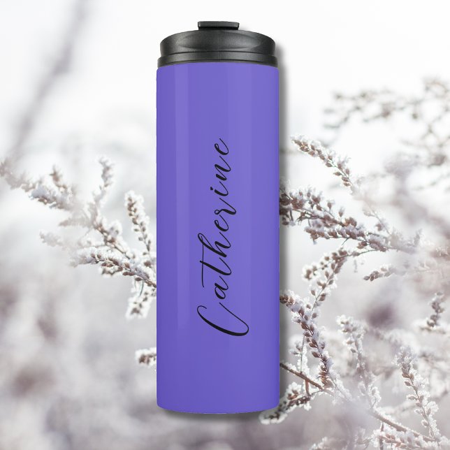 Termo Uva Negro Elegante Mínimo Personalizado (Subido por el creador)