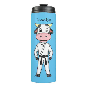 Termo Vaca corta con traje de kung fu personalizado