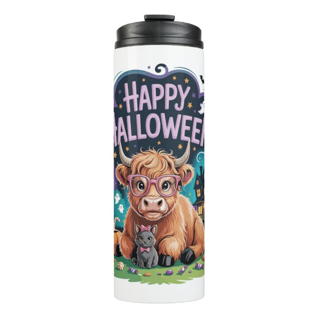Termo Vaca de Halloween Cute Highland (2) (Anverso)