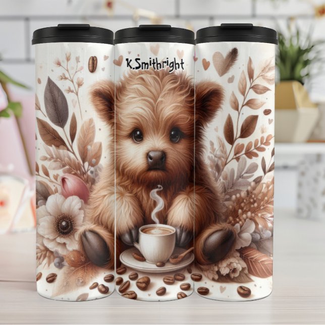 Termo Vaca de la región montañosa con café al vapor (Subido por el creador)