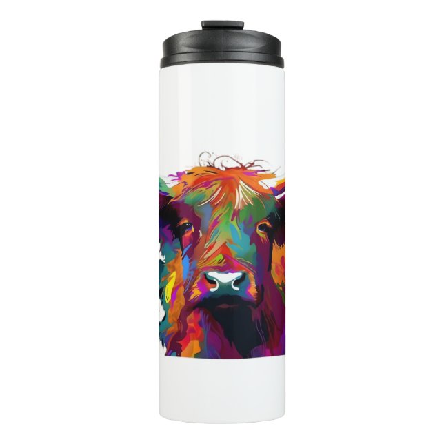 Termo vaca de tierras altas, vaca, vaca de tierras altas (Anverso)