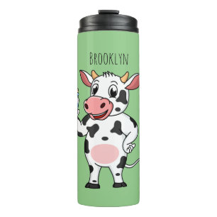 Termo Vaca feliz con personalizado de biberón