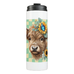 Termo Vaca girasol Png, linda vaca de las Highlands