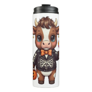 Termo Vaca Highland de Halloween Divertida y Linda