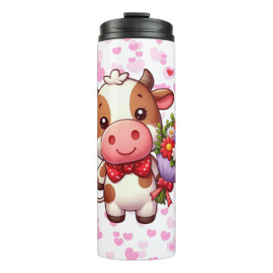 Termo Vaca linda del día de San Valentín