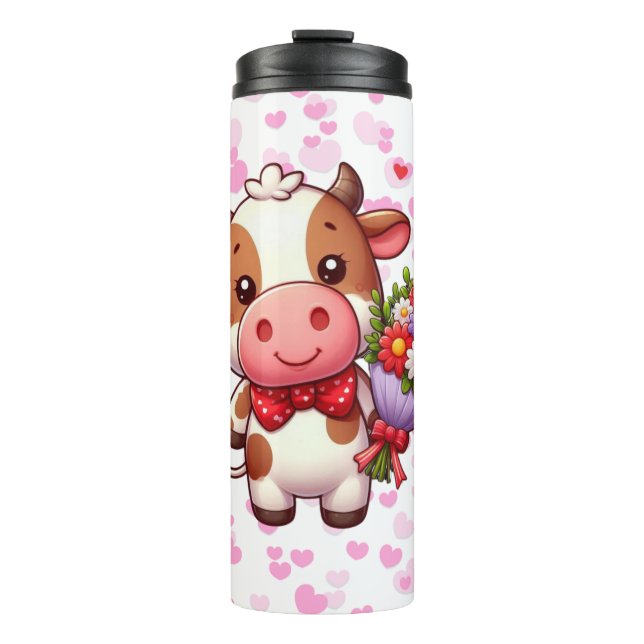 Termo Vaca linda del día de San Valentín (Anverso)