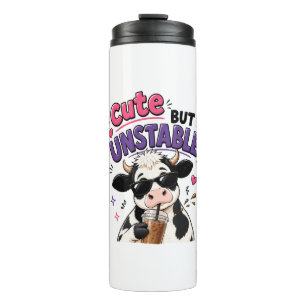 Termo Vaca linda pero inestable con café con hielo