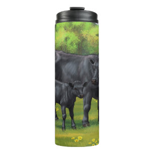 Termo Vaca negra de ángulos y ternera en salsa de verano