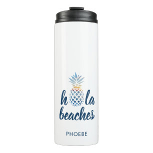 Termo Vacaciones personalizadas en la playa junto al mar
