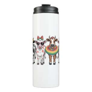 Termo Vacas de verano PNG, Granja de la playa