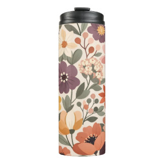 Termo Vajilla con estampado floral vintage de impresión
