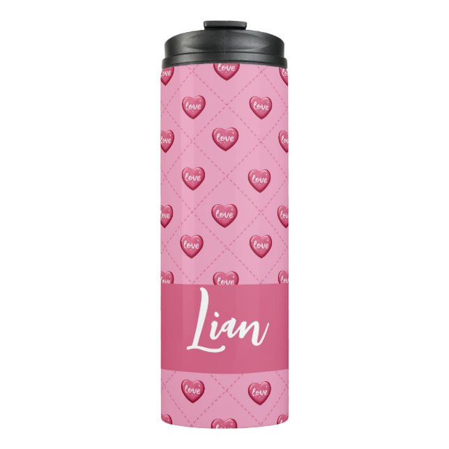 Termo Valentine’s Day Love Hearts. Sweet and Glossy Hea (Anverso)