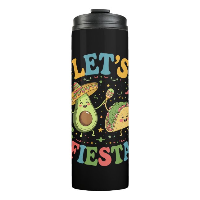 Termo Vamos a Fiesta Aguacate Y Tacos Cinco De Mayo (Anverso)
