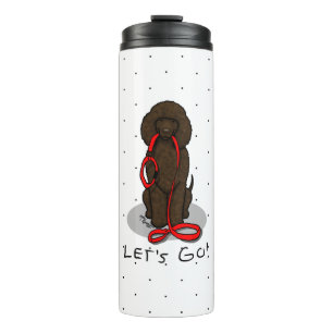 Termo ¡Vamos! Pasear al perro Irish Water Spaniel (hígad