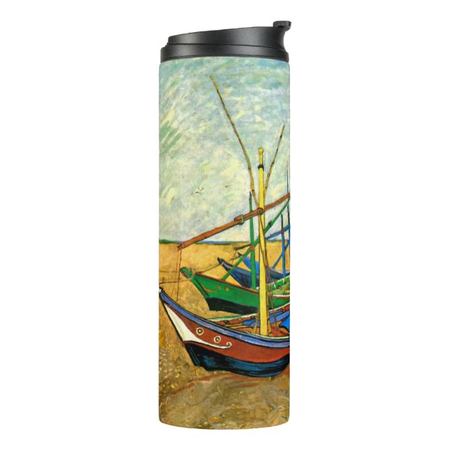 Termo Van Gogh Fishing Boats on Beach at Saintes Maries (Rotado hacia la izquierda)